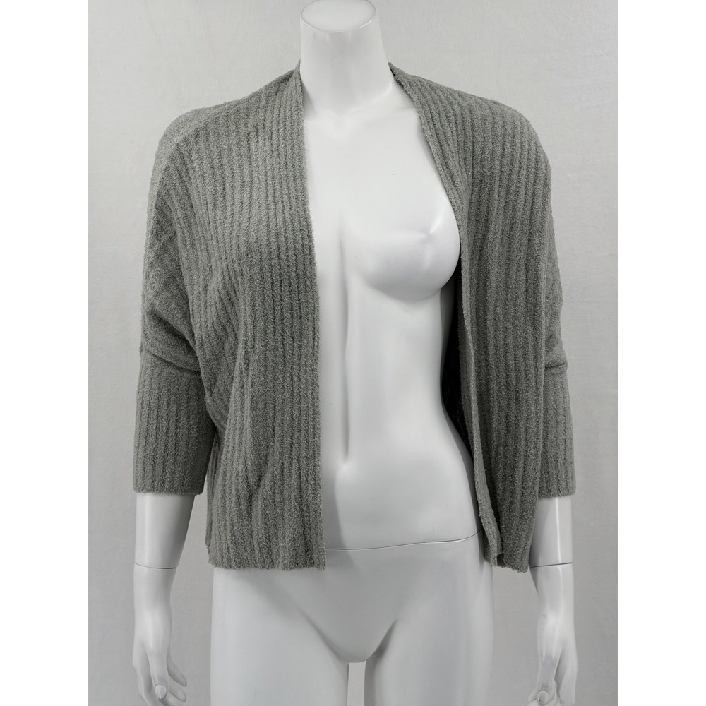 Barefoot Dreams Sweater Womens 2XS XS Green Cozychic Ribbed Cardigan Soft Knit